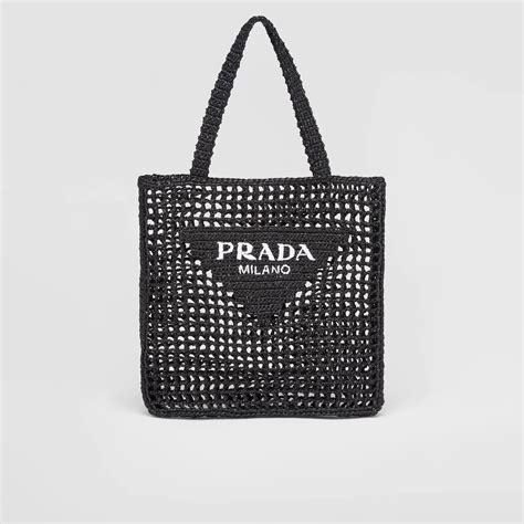 prada crochet tote dupe|Prada soft leather tote.